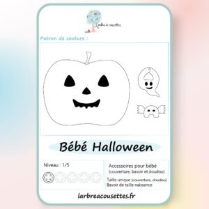Patron de couture Bébé Halloween - couverture citrouille pour bébé